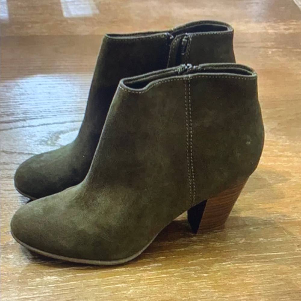 Elegant Olive Ankle Booties